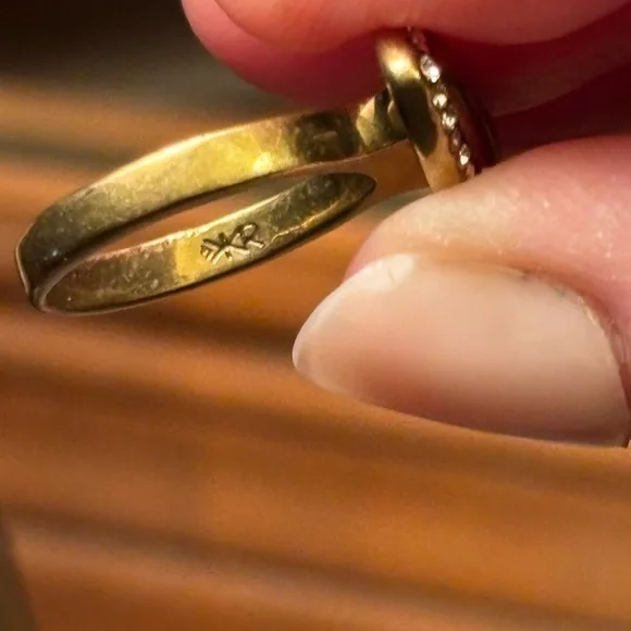 K&R Collection by Silpada NAVETTE Gold Marquise Statement Ring with Crystal Halo - Picture 7 of 9